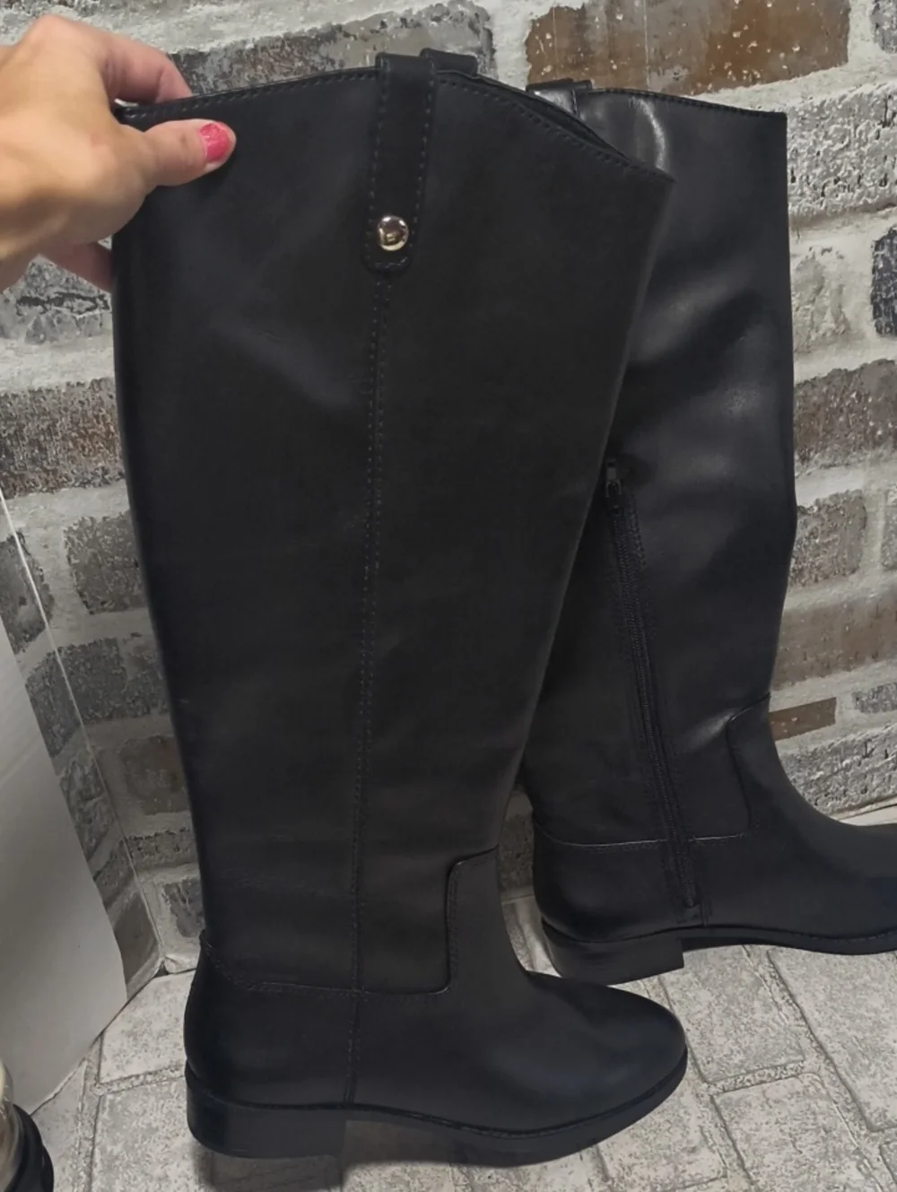 INC International Concepts Fawne Leather Knee High Boots Size 8 NEW
